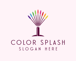 Colorful Beauty Brush  logo design