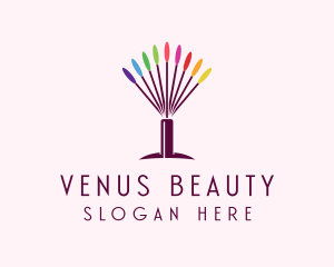 Colorful Beauty Brush  logo design