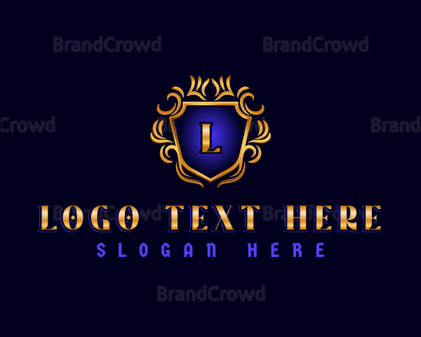 Shield Decorative Crown Logo