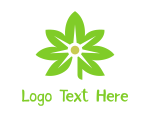 Oil - Green Cannabis Light logo design