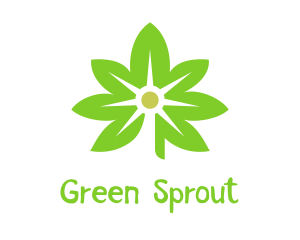 Green Cannabis Light  logo design
