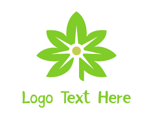 Herbal - Green Cannabis Light logo design