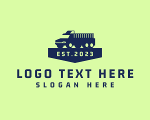 Freight - Dump Truck Trucking Logistics logo design