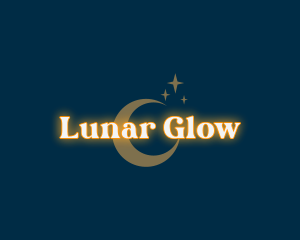 Moonlight - Sparkle Moon Glowing logo design