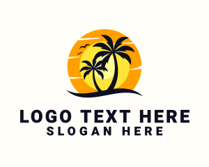 Vacation - Summer Island Vacation logo design