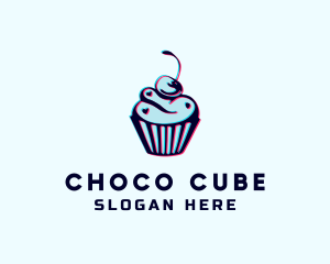 Sweet - Cherry Cupcake Pastry logo design