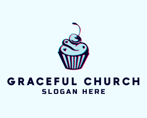 Baking - Cherry Cupcake Pastry logo design