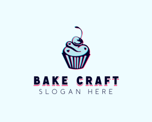 Cherry Cupcake Pastry logo design