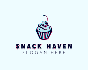 Cherry Cupcake Pastry logo design