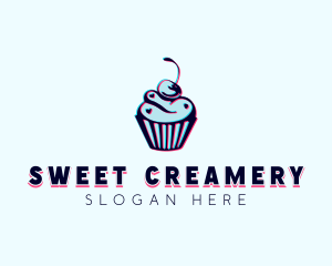 Cherry Cupcake Pastry logo design