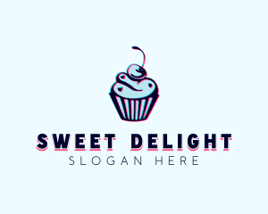 Cherry Cupcake Pastry logo design