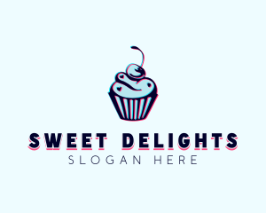 Cherry Cupcake Pastry logo design