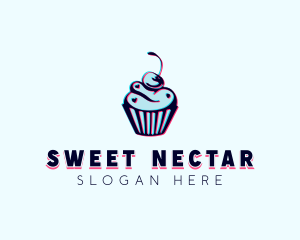 Cherry Cupcake Pastry logo design