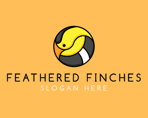 Cartoon Goldfinch Bird logo design