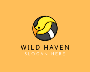 Cartoon Goldfinch Bird logo design