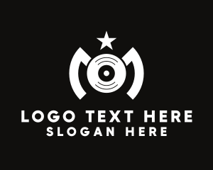 Soundcloud - Disc Star Letter M logo design
