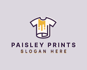 Paint Tee Shirt Printing logo design