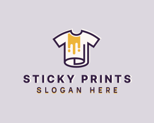 Paint Tee Shirt Printing logo design