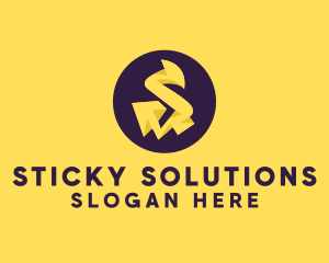 Yellow Electric Letter S logo design