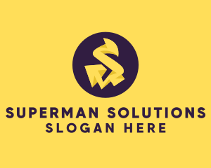 Yellow Electric Letter S logo design