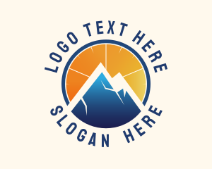 Peak - Mountain Gauge Sun logo design