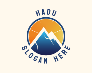 Travel - Mountain Gauge Sun logo design