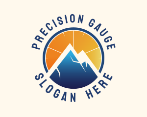 Gauge - Mountain Gauge Sun logo design
