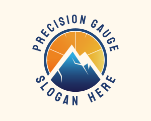 Mountain Gauge Sun logo design