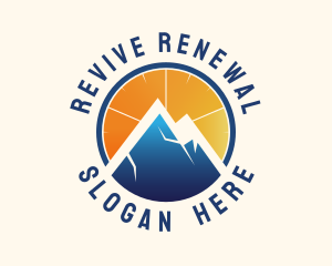 Mountain Gauge Sun logo design