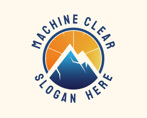 Trekking - Mountain Gauge Sun logo design