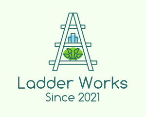 Ladder - Gardening Plant Furniture logo design