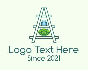 Ladder - Gardening Plant Furniture logo design