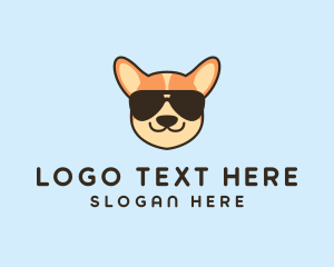 Cute - Dog Kennel Sunglasses logo design