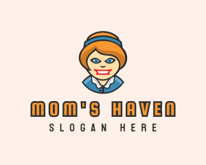 Mom - Woman Lady Gamer logo design