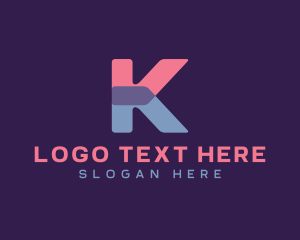 App - Cyber Tech Letter K logo design