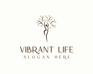 Wellness Tree Woman logo design