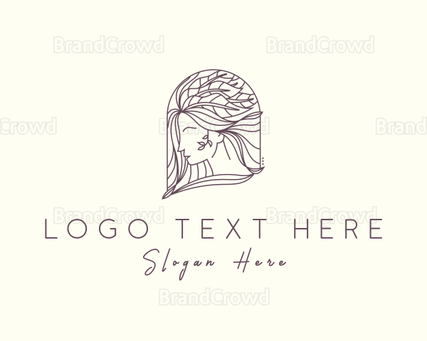 Forest Woman Face Logo