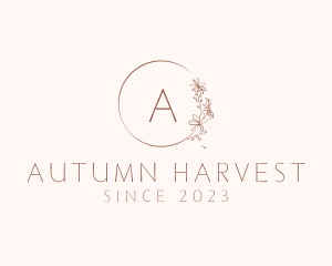 Autumn Flower Organic Florist logo design