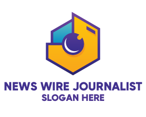 Journalist - Industrial Hexagon Camera logo design