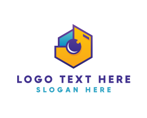 Visual - Industrial Hexagon Camera logo design