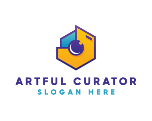 Industrial Hexagon Camera logo design