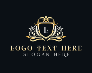 Rich - Luxury Floral Crest logo design