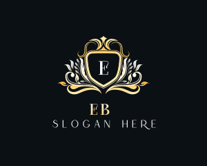 Shield - Luxury Floral Crest logo design