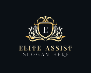 Luxury Floral Crest logo design