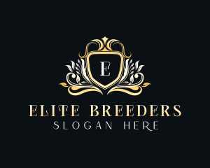 Luxury Floral Crest logo design