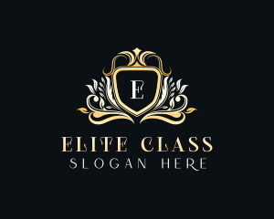 Luxury Floral Crest logo design