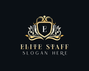 Luxury Floral Crest logo design