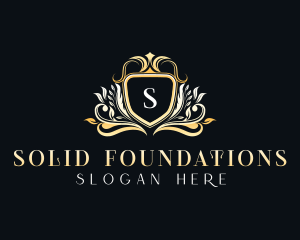 Classic - Luxury Floral Crest logo design