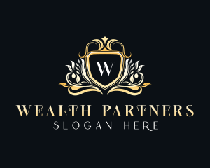 Luxury Floral Crest logo design