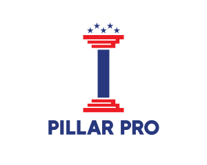 USA Fitness Pillar logo design